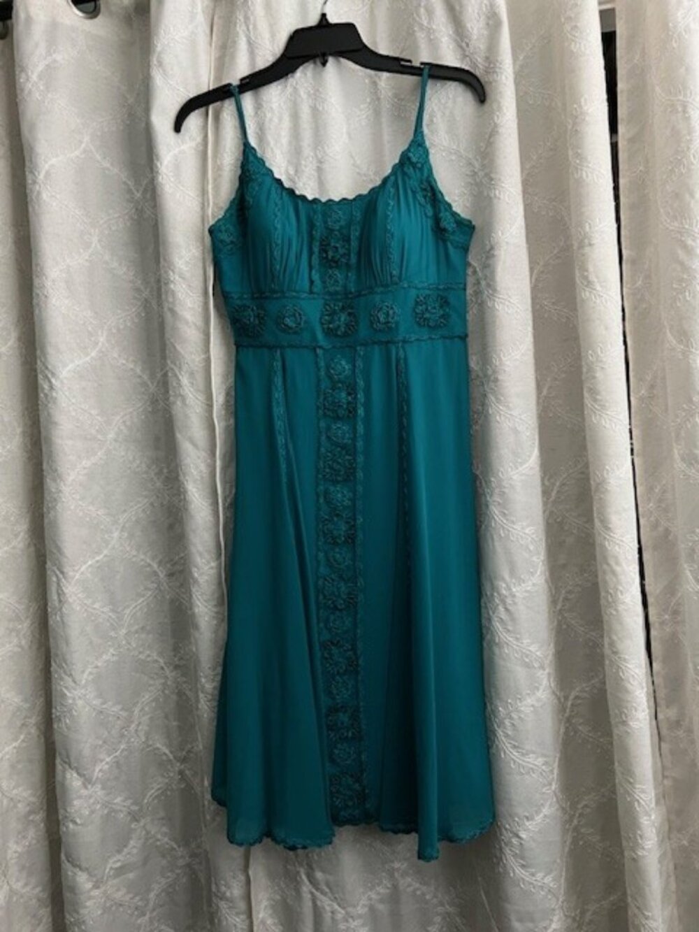 Sue Wong Silk Embroidered Dress Brand New